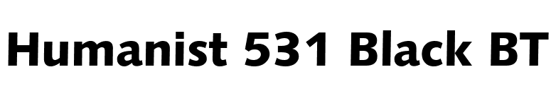 Humanist 531 Black BT font preview