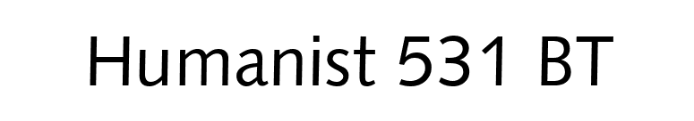 Humanist 531 BT font preview