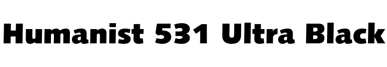 Humanist 531 Ultra Black font preview