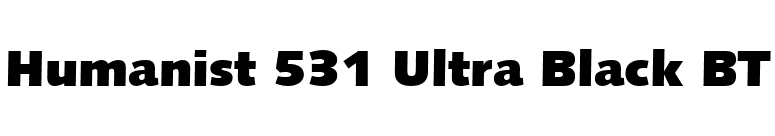 Humanist 531 Ultra Black BT font preview