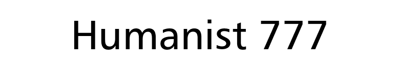 Humanist 777 font preview