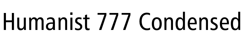 Humanist 777 Condensed font preview