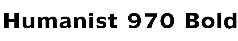 Humanist 970 Bold font preview