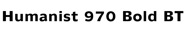 Humanist 970 Bold BT font preview