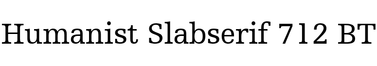 Humanist Slabserif 712 BT font preview