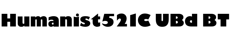 Humanist521C UBd BT font preview