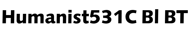 Humanist531C Bl BT font preview