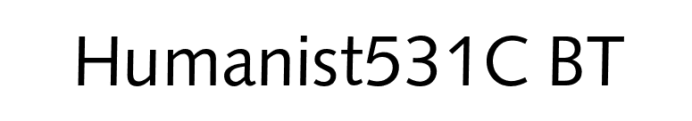 Humanist531C BT font preview