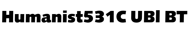 Humanist531C UBl BT font preview