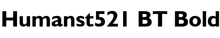 Humanst521 BT Bold font preview