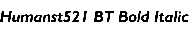 Humanst521 BT Bold Italic font preview