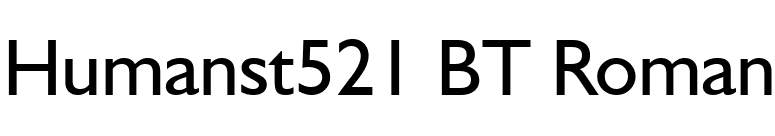 Humanst521 BT Roman font preview