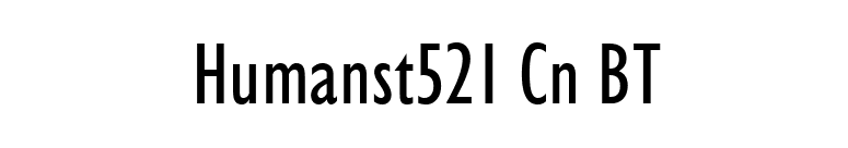 Humanst521 Cn BT font preview