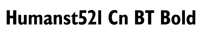 Humanst521 Cn BT Bold font preview