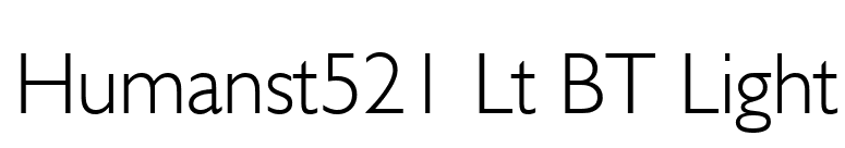 Humanst521 Lt BT Light font preview