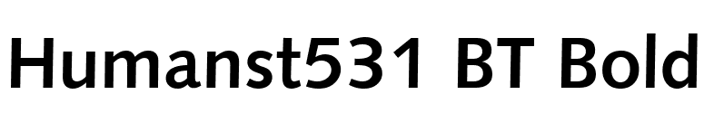 Humanst531 BT Bold font preview