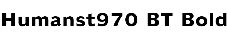 Humanst970 BT Bold font preview