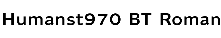 Humanst970 BT Roman font preview