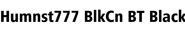 Humnst777 BlkCn BT Black font preview