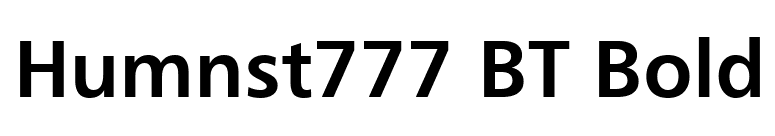 Humnst777 BT Bold font preview