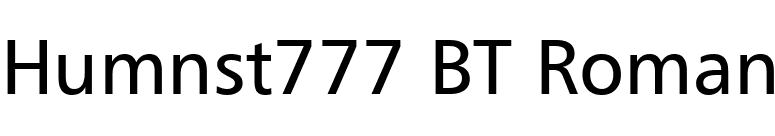 Humnst777 BT Roman font preview