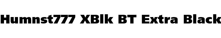 Humnst777 XBlk BT Extra Black font preview