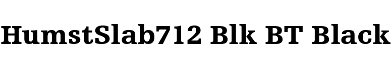 HumstSlab712 Blk BT Black font preview