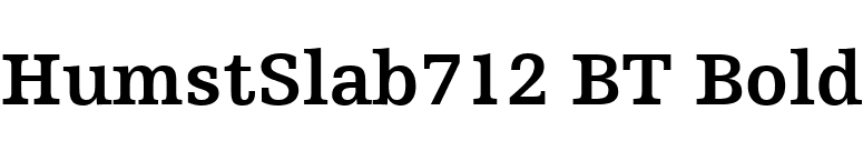 HumstSlab712 BT Bold font preview