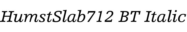 HumstSlab712 BT Italic font preview