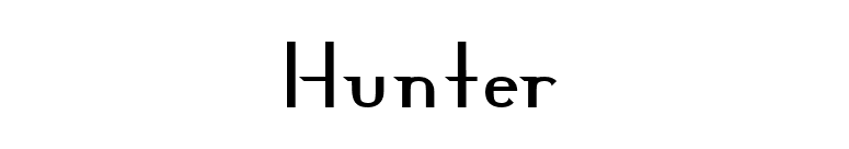 Hunter font preview