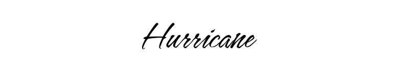 Hurricane font preview