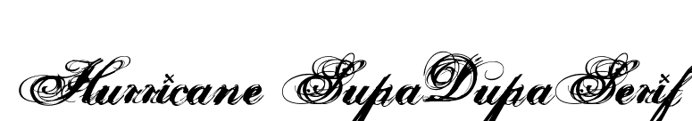 Hurricane SupaDupaSerif font preview