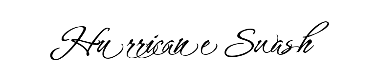 Hurricane Swash font preview