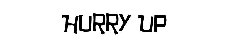 Hurry Up font preview
