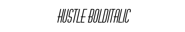 Hustle BoldItalic font preview