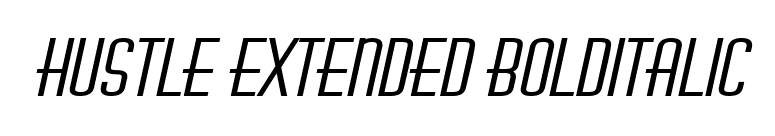 Hustle Extended BoldItalic font preview