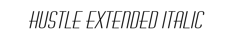Hustle Extended Italic font preview