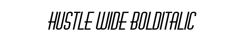 Hustle Wide BoldItalic font preview
