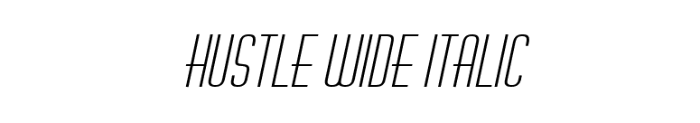 Hustle Wide Italic font preview