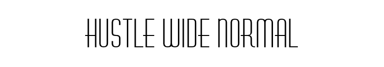 Hustle Wide Normal font preview