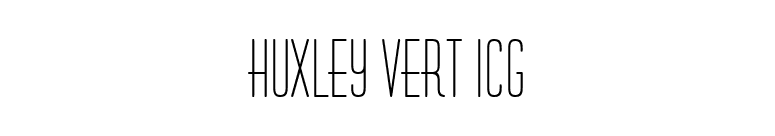Huxley Vert ICG font preview