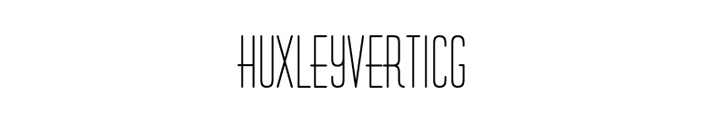 HuxleyVertICG font preview
