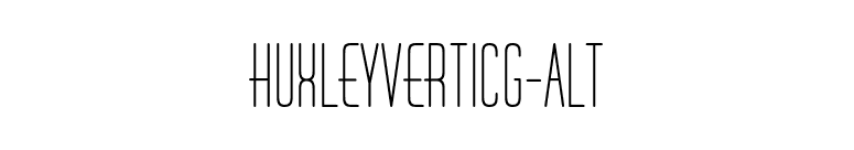 HuxleyVertICG-Alt font preview