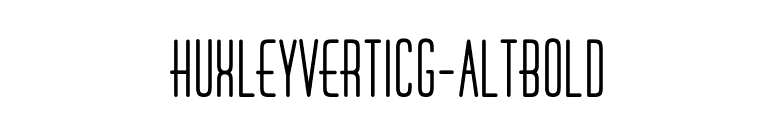 HuxleyVertICG-AltBold font preview