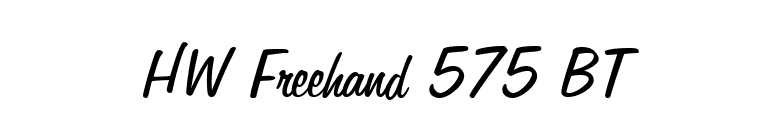 HW Freehand 575 BT font preview