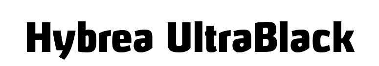 Hybrea UltraBlack font preview