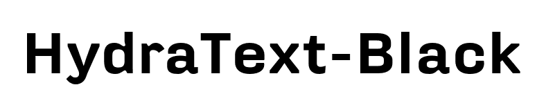 HydraText-Black font preview
