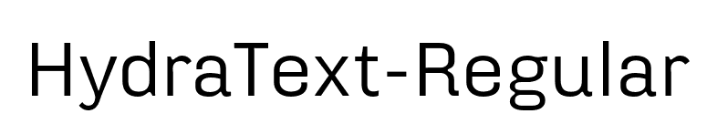 HydraText-Regular font preview
