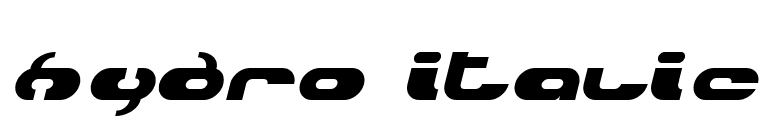 Hydro Italic font preview