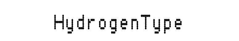 HydrogenType font preview